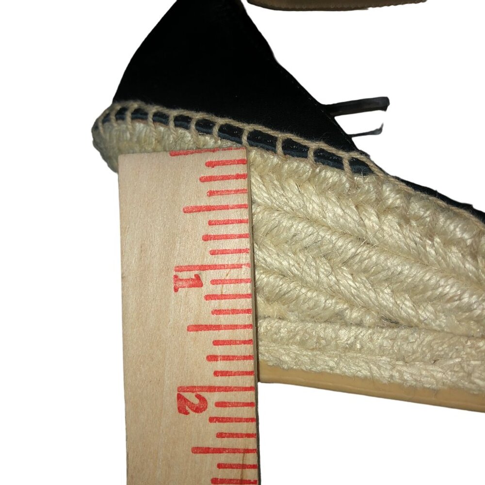 Talbots Espadrilles Womens 6.5 Used Black Leather - Picture 10 of 16